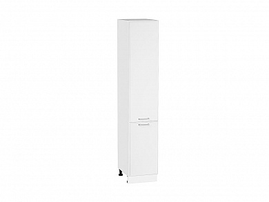 Шкаф пенал с 2-мя дверцами Квадро 2132*400*577 Белый / Белый