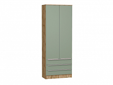 Шкаф двухстворчатый Стиль ШК-803 с ящиками 2110*800*376 Silky Mint