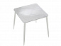 Стол Uni-Form-S.2B 800*800*750 SGrey/White Gloss Marble
