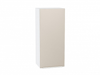 Шкаф верхний с 1-ой дверцей Фьюжн 920*400*320 Cream Silk / Белый