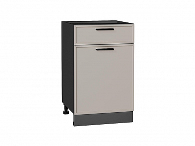 Шкаф нижний с 1-ой дверцей и ящиком Фрейм 816*500*484 Clay Silk / Graphite