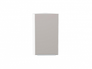 Шкаф верхний торцевой Фьюжн 716*300*306 Clay Silk / Белый
