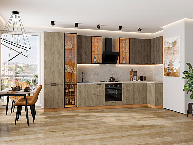 Флэт-05 2340*4000/1000*600 Brown Casella Oak 2S/Natural Casella Oak 2S