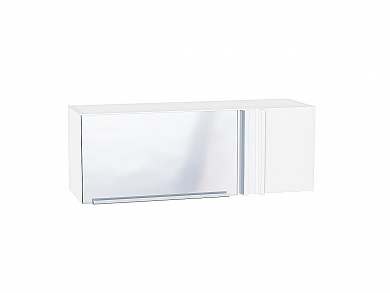 Шкаф верхний прямой угловой горизонтальный Фьюжн 358*1000*350 Angel / Белый