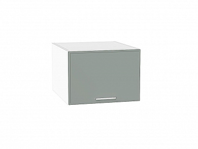 Шкаф верхний горизонтальный глубокий Квадро 358*500*577 Аквамарин / Белый