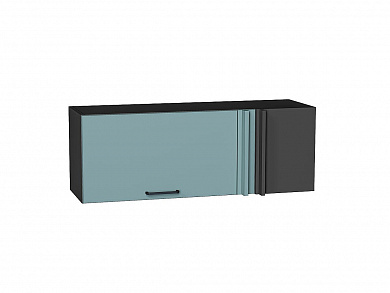 Шкаф верхний прямой угловой горизонтальный Флэт 358*1000*350 Grey-green In 2S / Graphite