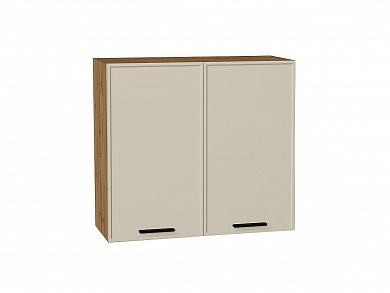 Шкаф верхний с 2-мя дверцами Фрейм 716*800*324 Cream Silk / Дуб Вотан