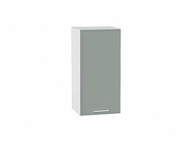 Шкаф верхний с 1-ой дверцей Квадро 716*350*321 Аквамарин / Белый