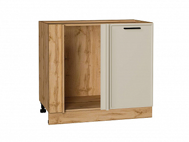 Шкаф нижний угловой Фрейм 816*890*484 Cream Silk / Дуб Вотан
