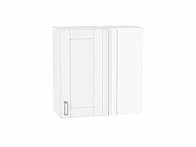 Шкаф верхний прямой угловой Лофт 716*700*345 White Silk / Белый