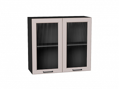 Шкаф верхний с 2-мя остекленными дверцами Барселона 716*800*324 Кашемир / Graphite