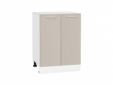 Шкаф нижний с 2-мя дверцами Квадро 816*600*481 Кашемир / Белый
