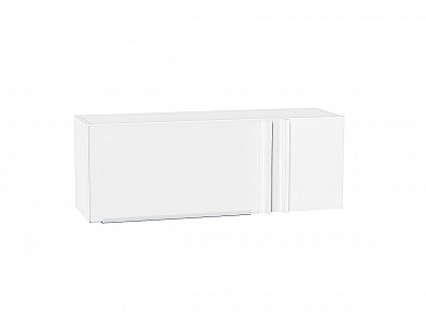 Шкаф верхний прямой угловой горизонтальный Фьюжн 358*1000*350 Silky White / Белый