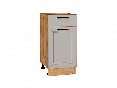 Шкаф нижний с 1-ой дверцей и ящиком Нео 816*400*478 Clay Silk / Дуб Вотан