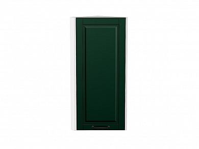 Шкаф верхний торцевой Дублин 920*300*304 Special Green / Белый