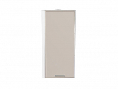 Шкаф верхний торцевой Квадро 920*300*307 Кашемир / Белый