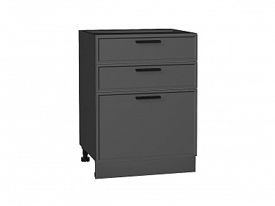 Шкаф нижний с 3-мя ящиками Фрейм 816*600*484 Stormy Silk / Graphite