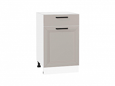 Шкаф нижний с 1-ой дверцей и ящиком Нео 816*500*480 Clay Silk / Белый