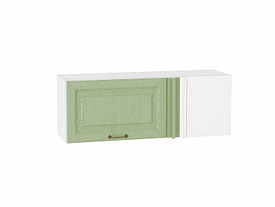 Шкаф верхний прямой угловой горизонтальный Ницца 358*1000*350 Дуб оливковый / Белый