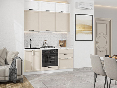 Сканди-06 2500*1800*600 White Silkwood/Cream Silkwood