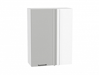 Шкаф верхний прямой угловой Флэт 920*700*345 Light Grey In 2S / Белый