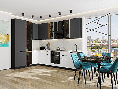 Евро Лайн-07 2340*2000/3000*600 Антрацит/Белый