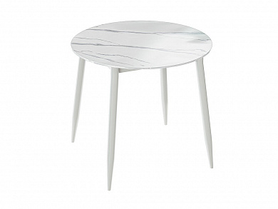 Стол Uni-Form-R.2B 800*800*750 SGrey/White Gloss Marble