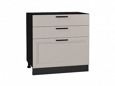Шкаф нижний с 3-мя ящиками Нео 816*800*480 Clay Silk / Graphite