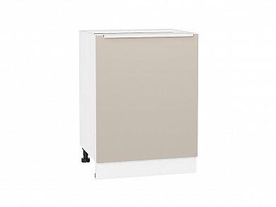 Шкаф нижний с 1-ой дверцей Фьюжн 816*600*480 Cream Silk / Белый