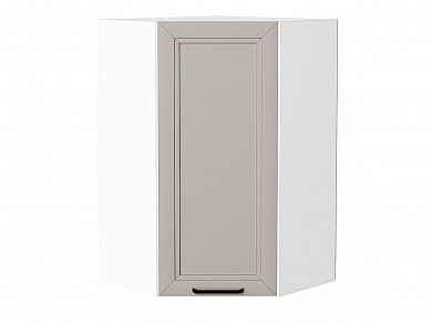 Шкаф верхний угловой Нео 920*600*600 Clay Silk / Белый