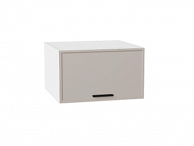 Шкаф верхний горизонтальный глубокий Фрейм 358*600*580 Clay Silk / Белый