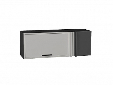 Шкаф верхний прямой угловой горизонтальный Фрейм 358*1000*350 Grey Silk / Graphite