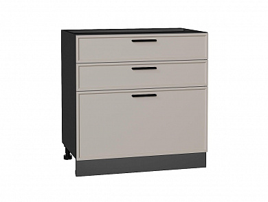 Шкаф нижний с 3-мя ящиками Фрейм 816*800*484 Clay Silk / Graphite