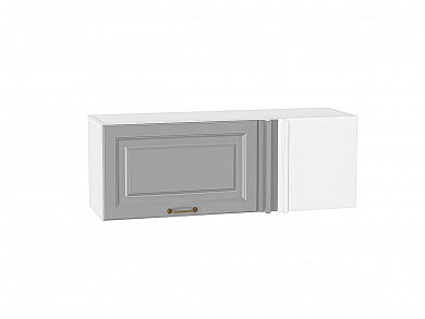 Шкаф верхний прямой угловой горизонтальный Ницца 358*1000*350 Графит / Белый