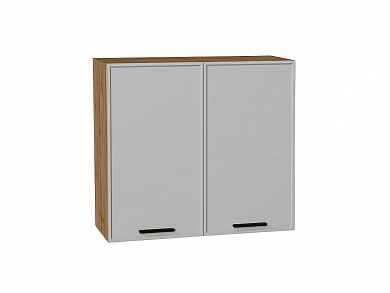 Шкаф верхний с 2-мя дверцами Фрейм 716*800*324 Grey Silk / Дуб Вотан