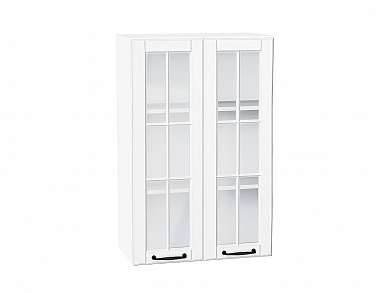 Шкаф верхний с 2-мя остекленными дверцами Дублин 920*600*318 Special White / Белый