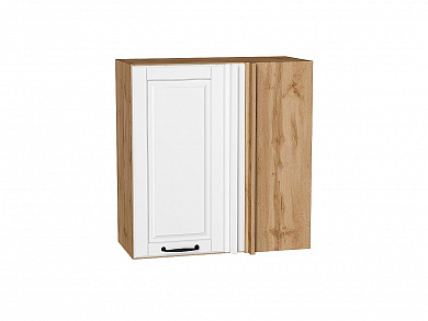 Шкаф верхний прямой угловой Дублин 716*700*345 Special White / Дуб Вотан