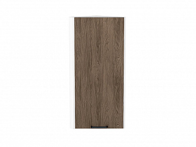 Шкаф верхний торцевой Флэт 920*300*306 Brown Casella Oak 2S / Белый