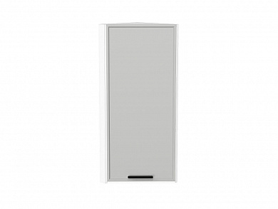 Шкаф верхний торцевой Фрейм 920*300*310 Grey Silk / Белый