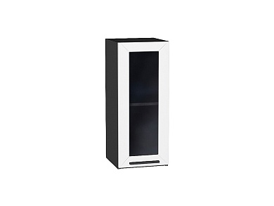 Шкаф верхний с 1-ой остекленной дверцей Глетчер 716*300*318 Айленд Силк / Graphite