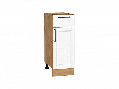 Шкаф нижний с 1-ой дверцей и ящиком Сканди 816*300*480 White Silkwood / Дуб Вотан