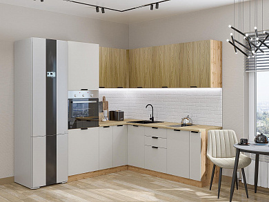 Евро Лайн-04 2140*1800/2150*600 Дуб песочный/Агат