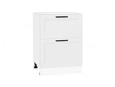 Шкаф нижний с 2-мя ящиками Нео 816*600*480 White Silk / Белый