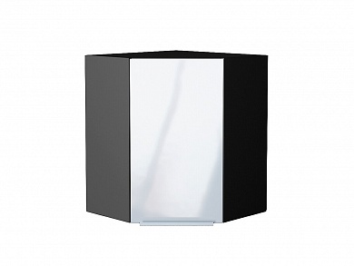 Шкаф верхний угловой Фьюжн 716*600*600 Angel / Graphite