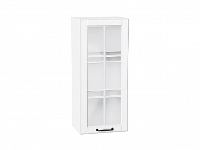 Шкаф верхний с 1-ой остекленной дверцей Дублин 920*400*318 Special White / Белый