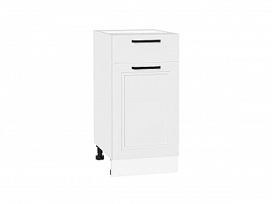 Шкаф нижний с 1-ой дверцей и ящиком Нео 816*400*478 White Silk / Белый