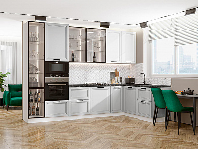 Нео-04 2340*3200/1800*600 White Silk/Grey Silk