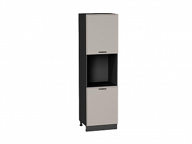 Шкаф пенал с 2-мя дверцами под технику Фрейм 2132*600*580 Clay Silk / Graphite