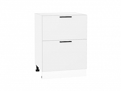 Шкаф нижний с 2-мя ящиками Лайт 816*600*478 Special White / Белый
