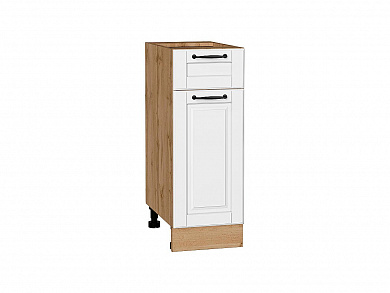 Шкаф нижний с 1-ой дверцей и ящиком Дублин 816*300*478 Special White / Дуб Вотан